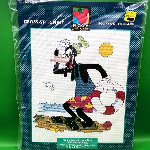 Disney Cross Stitch Kit Bundle NEW Sealed Goofy Cats Embroidery Craft Complete - Picture 2 of 14